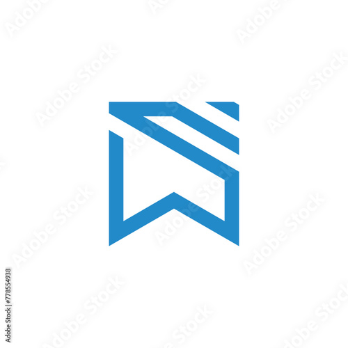 Free Download letter sw stripes arrow simple geometric logo vector - GFXLoad