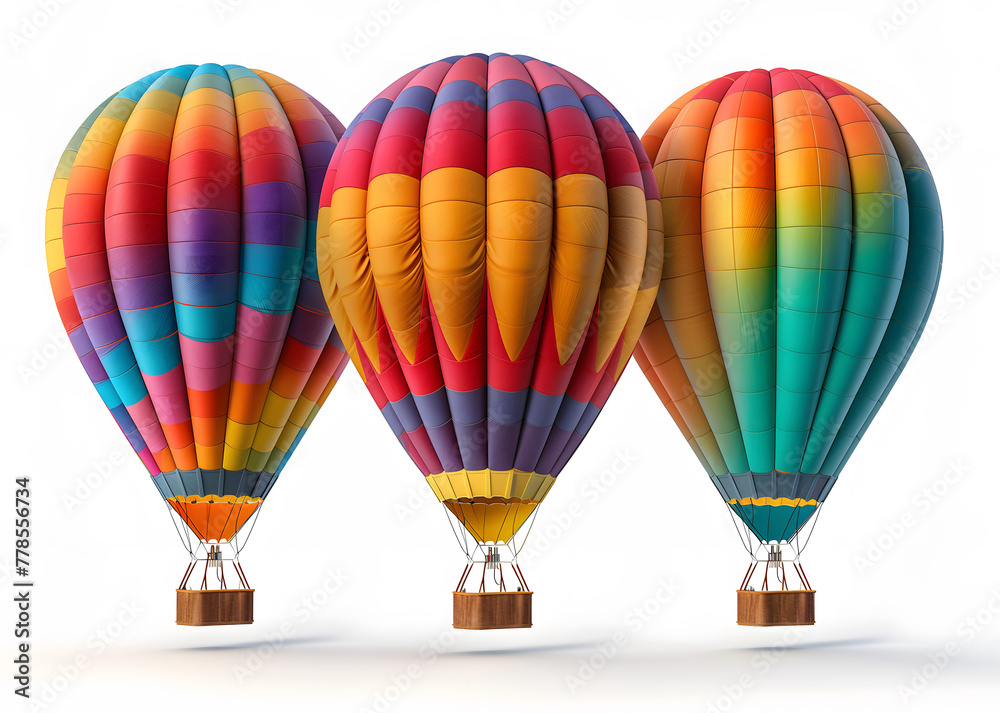 Fototapeta premium Colorful Balloons isolated on transparent Background. Childrens party, celebration.