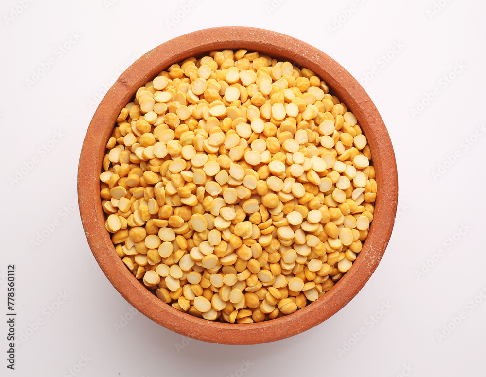 Daal Chana, yellow split chickpeas Indian or pakistani raw food. Daal Chana, yellow split chickpeas Indian or pakistani raw food.