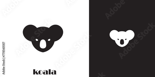 Koala head logo design. photo