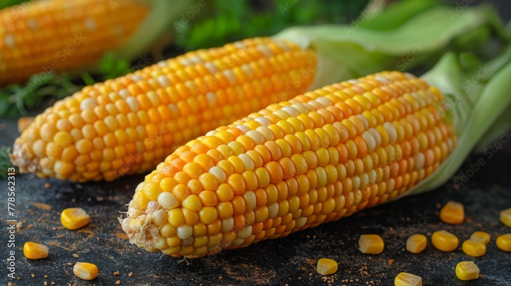 Fototapeta premium sweet corn cobs