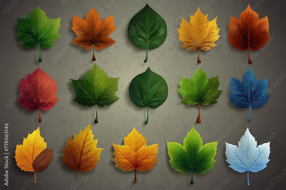 Obraz premium set of leaves