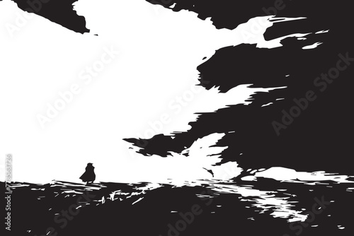 black and white wind