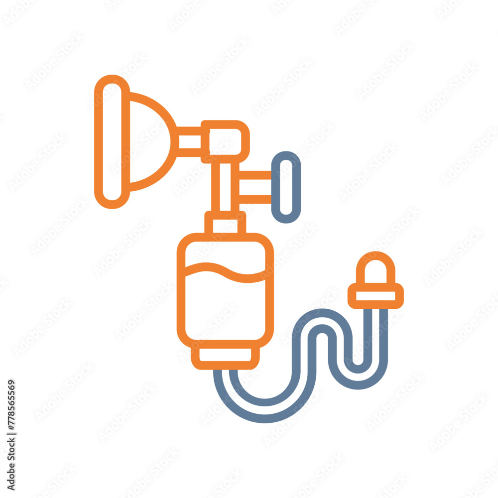 Obraz premium Anesthesia Line Two Color Icon