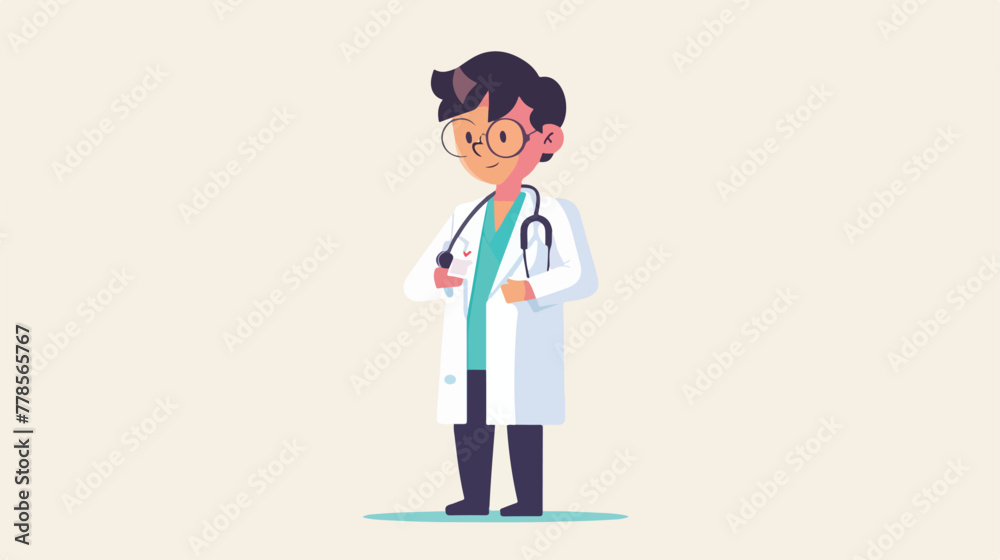 Cute doctor with desinfectant illustration vector g