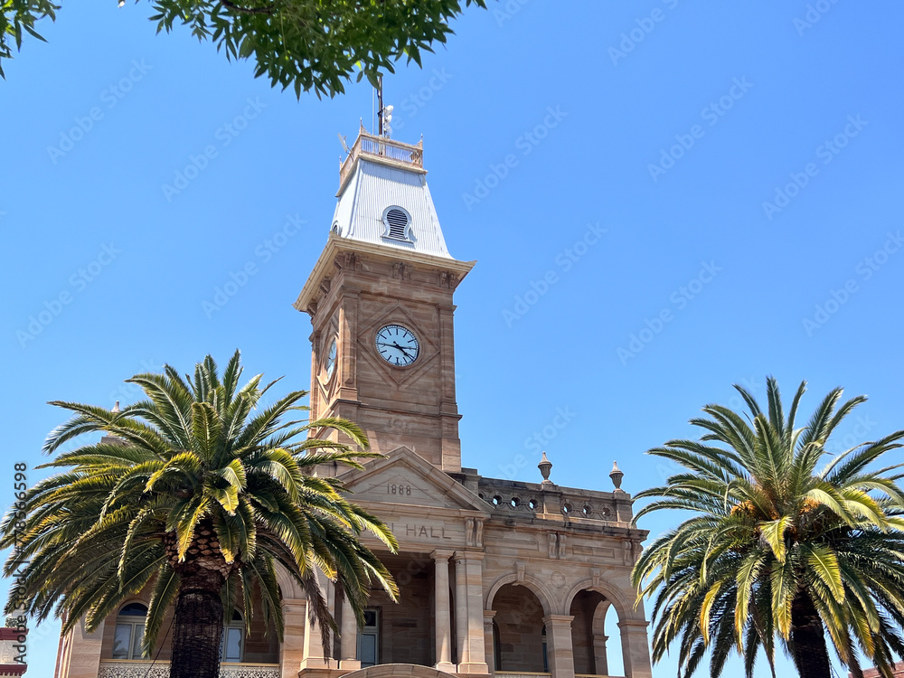 Warwick Town Hall in Queensland Australia - obrazy, fototapety, plakaty 
