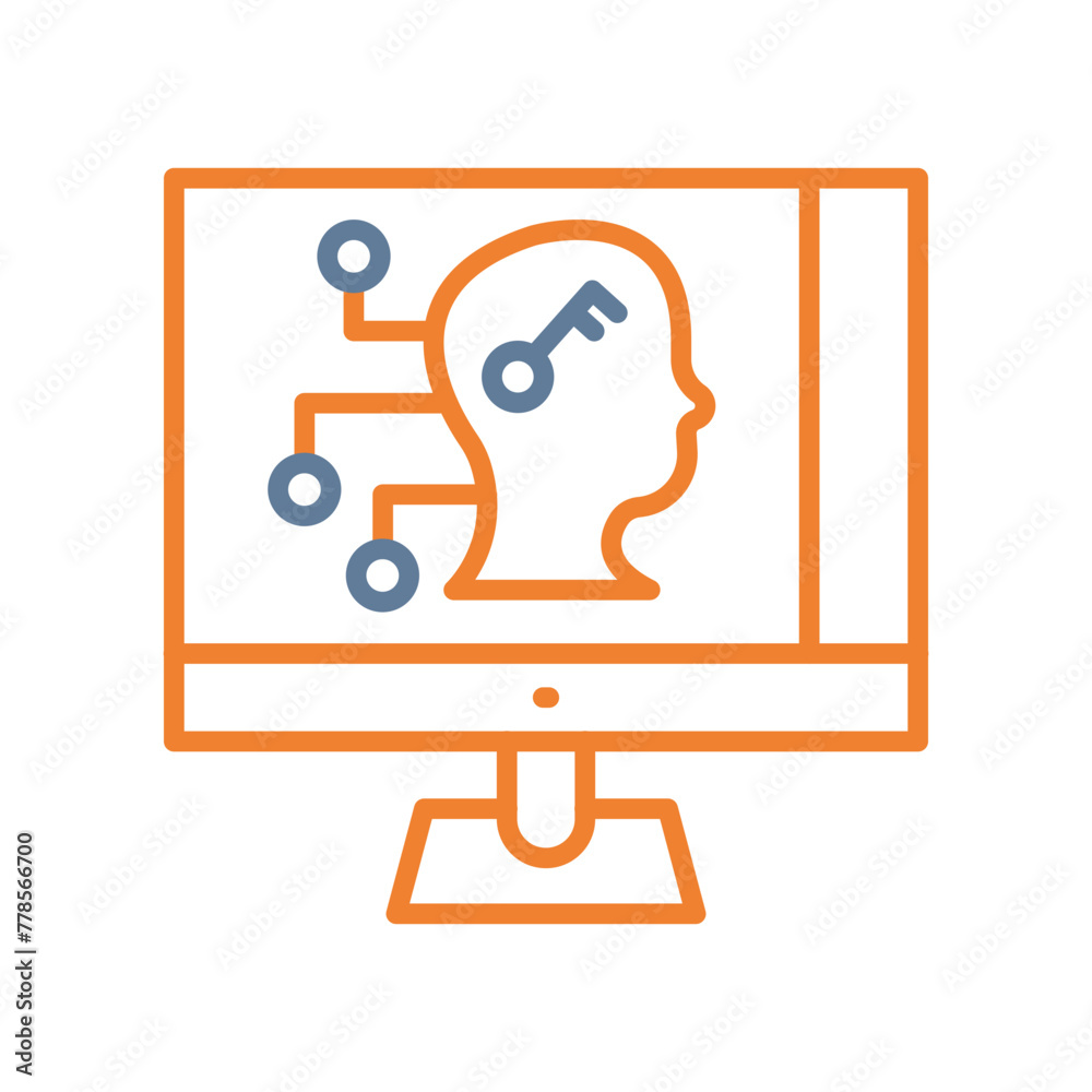 Hacking Skills Line Two Color Icon Hacking Skills Line Two Color Icon