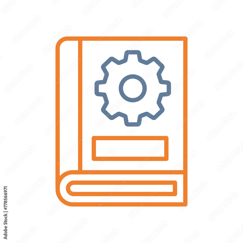 Handbook Line Two Color Icon Handbook Line Two Color Icon