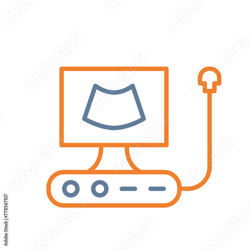 Ultrasound Line Two Color Icon