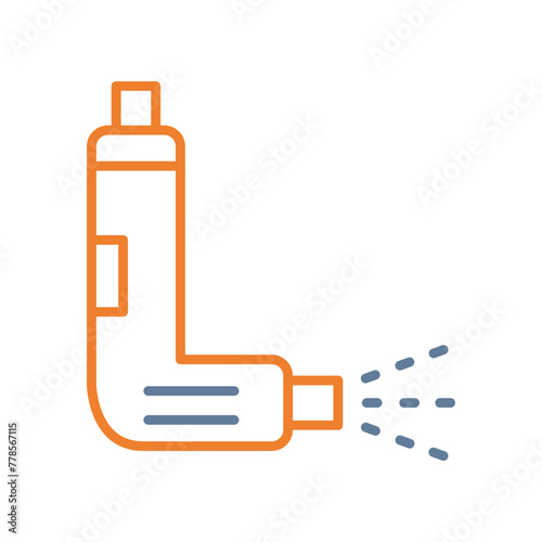 Inhaler Line Two Color Icon