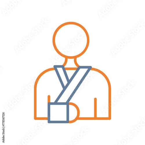 Injury Line Two Color Icon