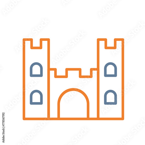 Castle Line Two Color Icon