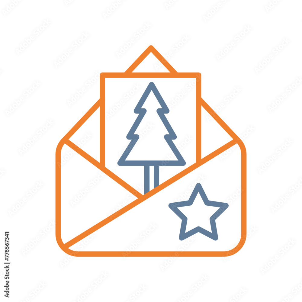 Letter Line Two Color Icon Letter Line Two Color Icon