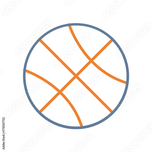 Basketball Line Two Color Icon