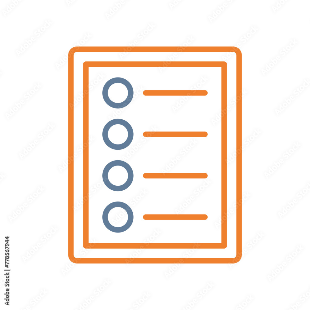 Table Of Content Line Two Color Icon Table Of Content Line Two Color Icon