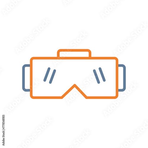 Stereoscopic Line Two Color Icon