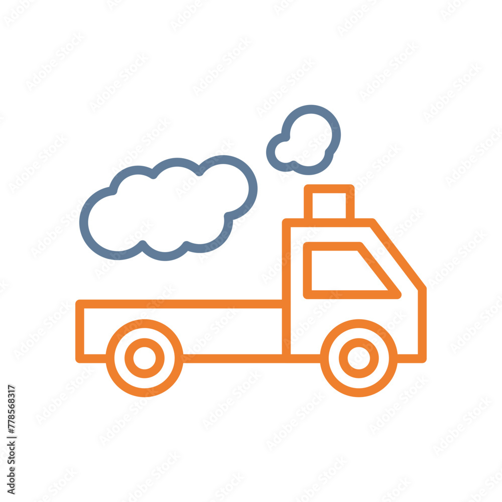 Truck Line Two Color Icon Truck Line Two Color Icon