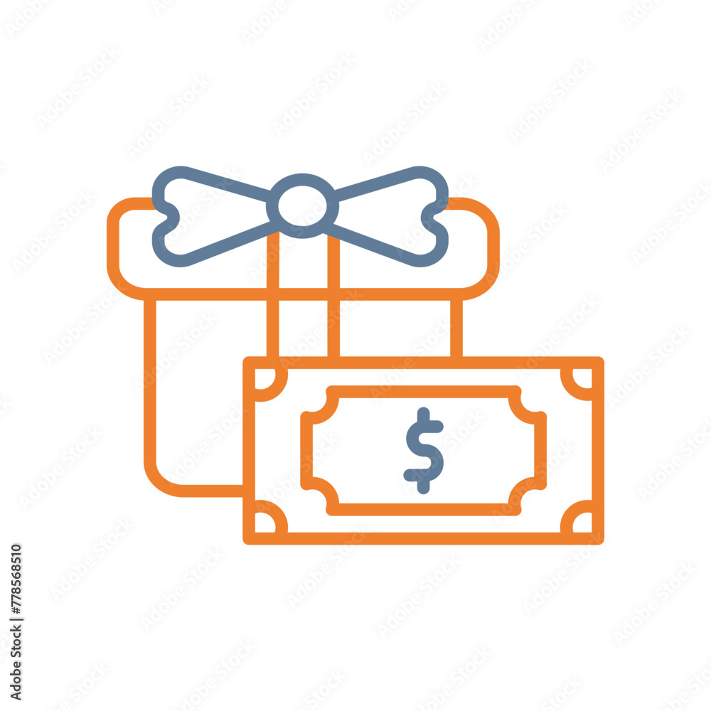 Gift Line Two Color Icon