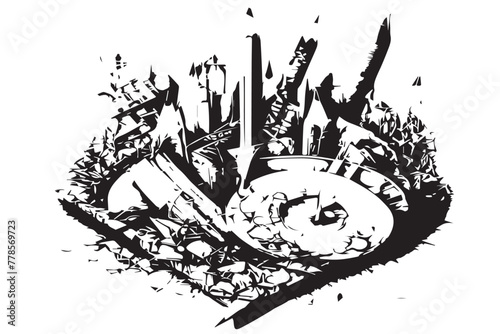 black and white background with pencil