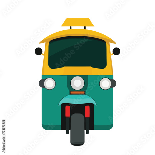 Black Coloring Tuk Tuk Design