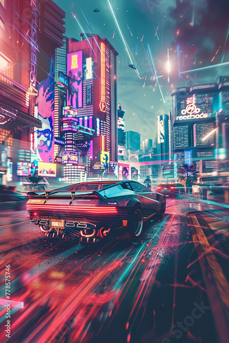 an image of a film poster with the words back to future, in the style of surreal cyberpunk iconography
