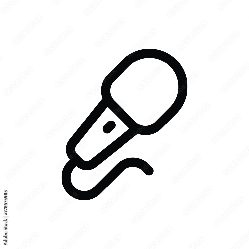 Simple Karaoke line icon isolated on a white background Simple Karaoke line icon isolated on a white background