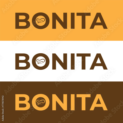 Bonita Modern and minimalist Typography Logo Design for Restaurant modern color