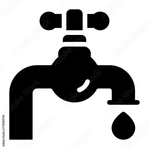 save water glyph icon