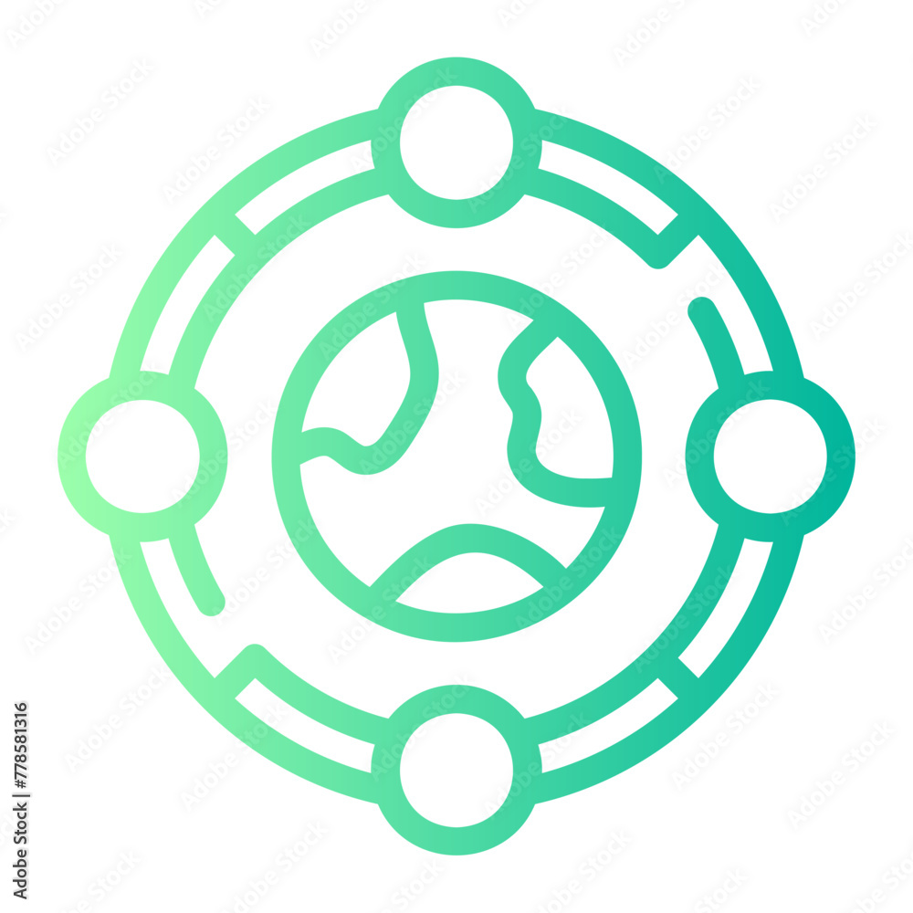 around the world gradient icon around the world gradient icon