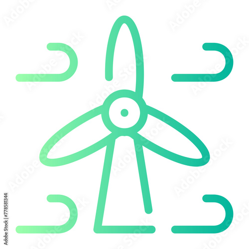 eolic energy gradient icon