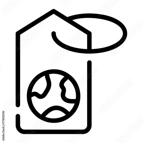 eco tag line icon