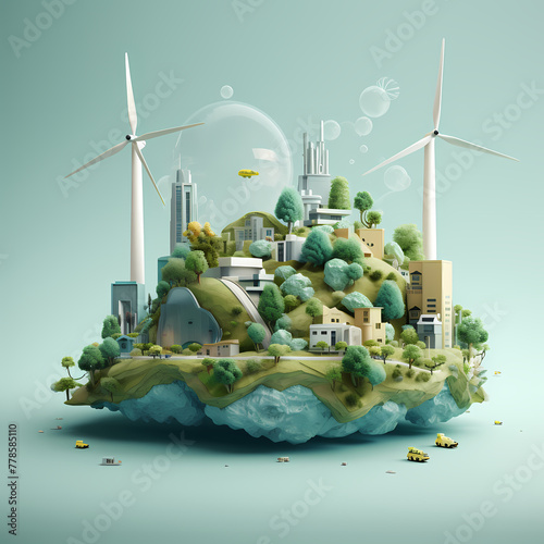 Abstract representation of renewable energy source