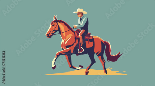 Horseman icon vector illustration symbol design 2d © iclute