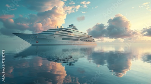 Luxurious cruise liner. Concept of a summer voyage.  © Uliana