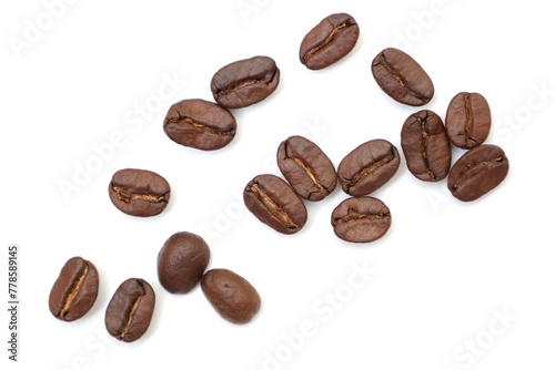 coffee beans isolated on white