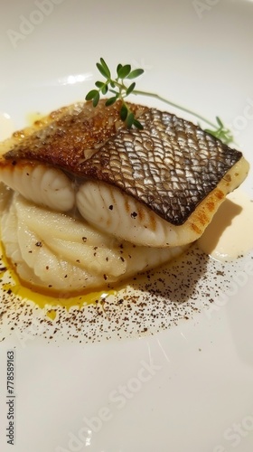 Chefs expertise shines in crafting an elegant sea bass dish