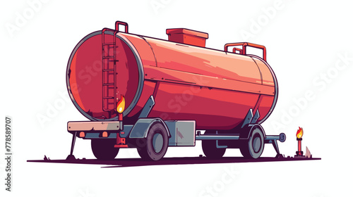 Intermediate bulk container IBC Tank. Sketch Illust