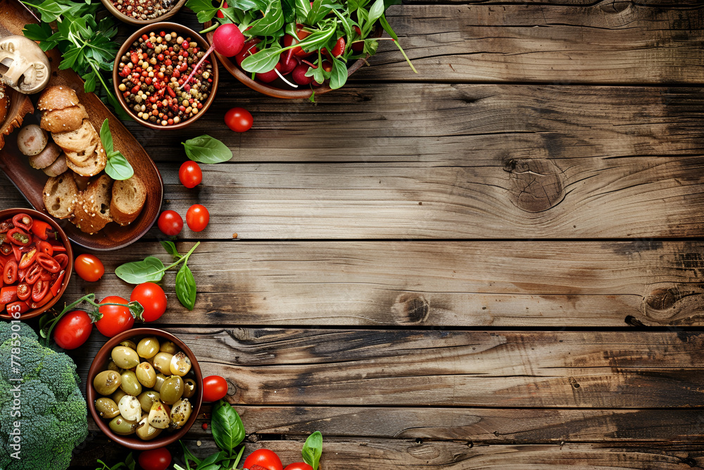healthy food table setting healthy food table setting
