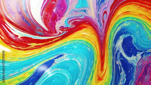Wallpaper Mural abstract marble rainbow background bright 3d texture Torontodigital.ca