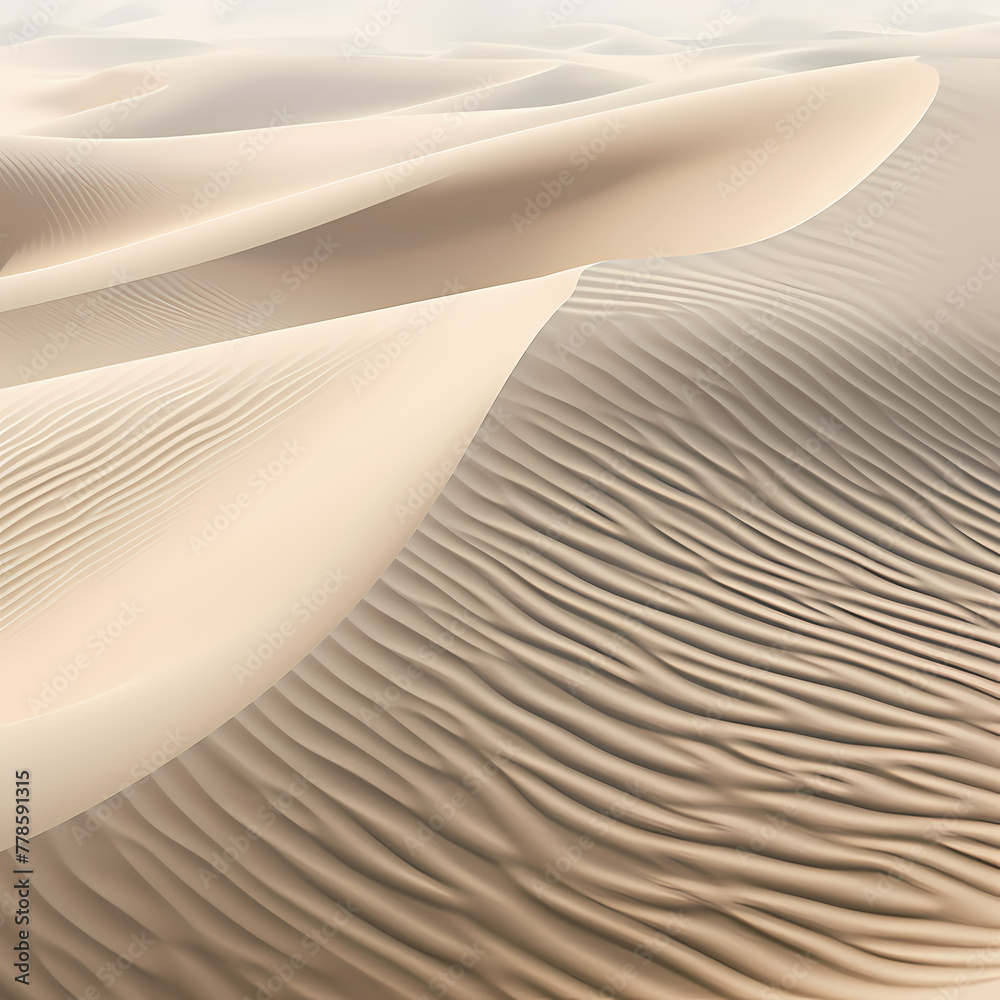 Abstract patterns created by sand dunes in the desert