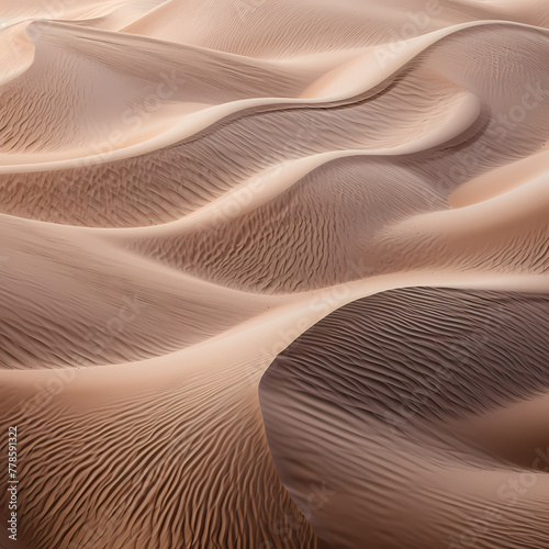 Abstract patterns created by sand dunes in the desert