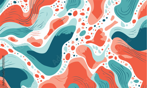 hand drawn flat design abstract doodle pattern © Ilham