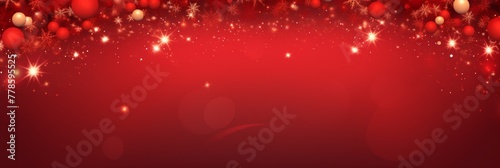 christmas ornament on red background