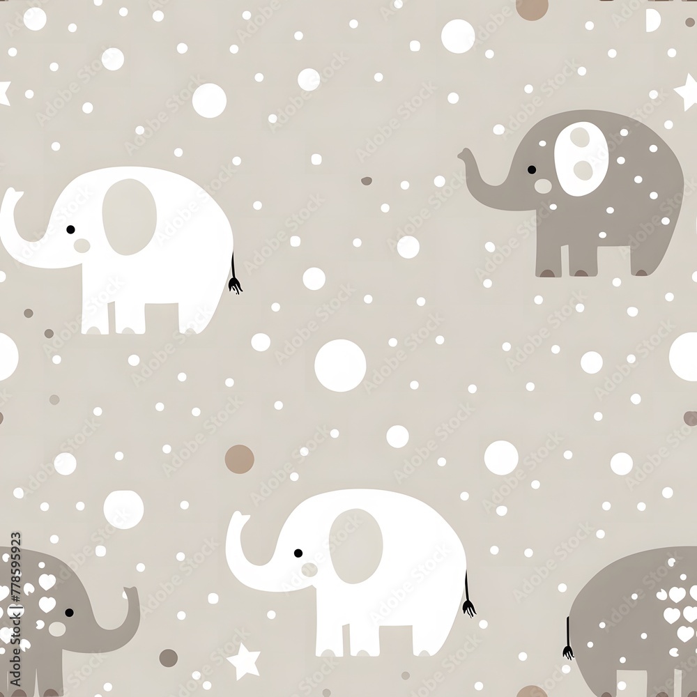Cute cartoon elephant seamless pattern Cute cartoon elephant seamless pattern