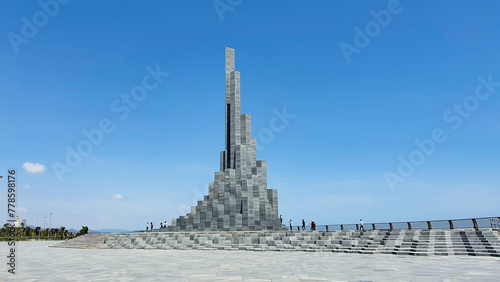 Over View Of Nghinh Phong Tower In Tuy Hoa City, Phu Yen, Vietnam. Nghinh Phong Is A New Symbol Of Phu Yen.