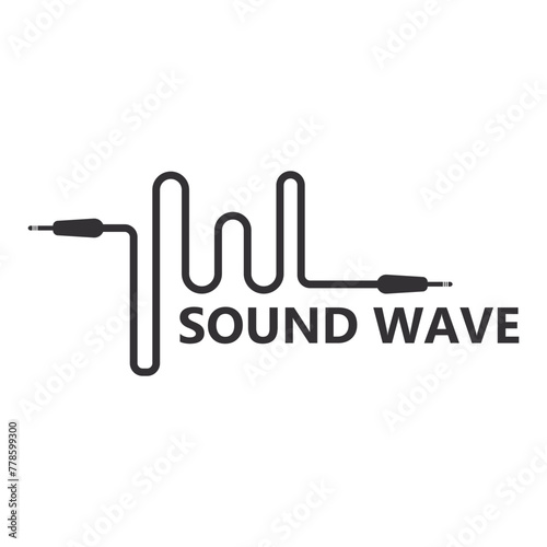 sign of Sound waves logo vector illustration