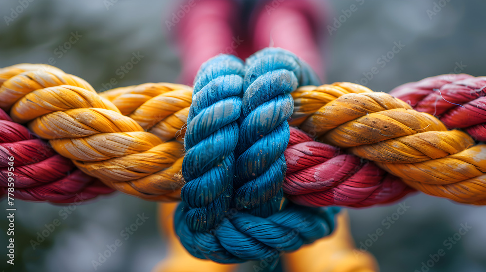 Team rope diverse strength connect partnership together teamwork unity communicate support. Team rope diverse strength connect partnership together teamwork unity communicate support.
