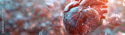The structure of the heart in the cardiovascular system photo