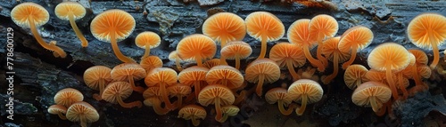Fungus growing on decaying organic matter