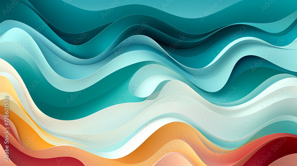 3D abstract wavy background 3D abstract wavy background